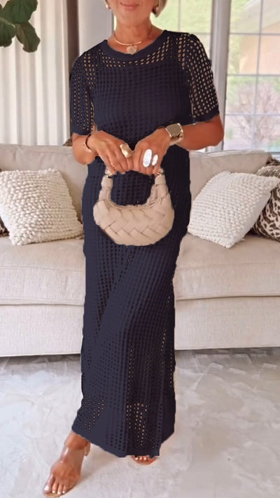 Alverra™ | Boat Neck Two-Piece Dress