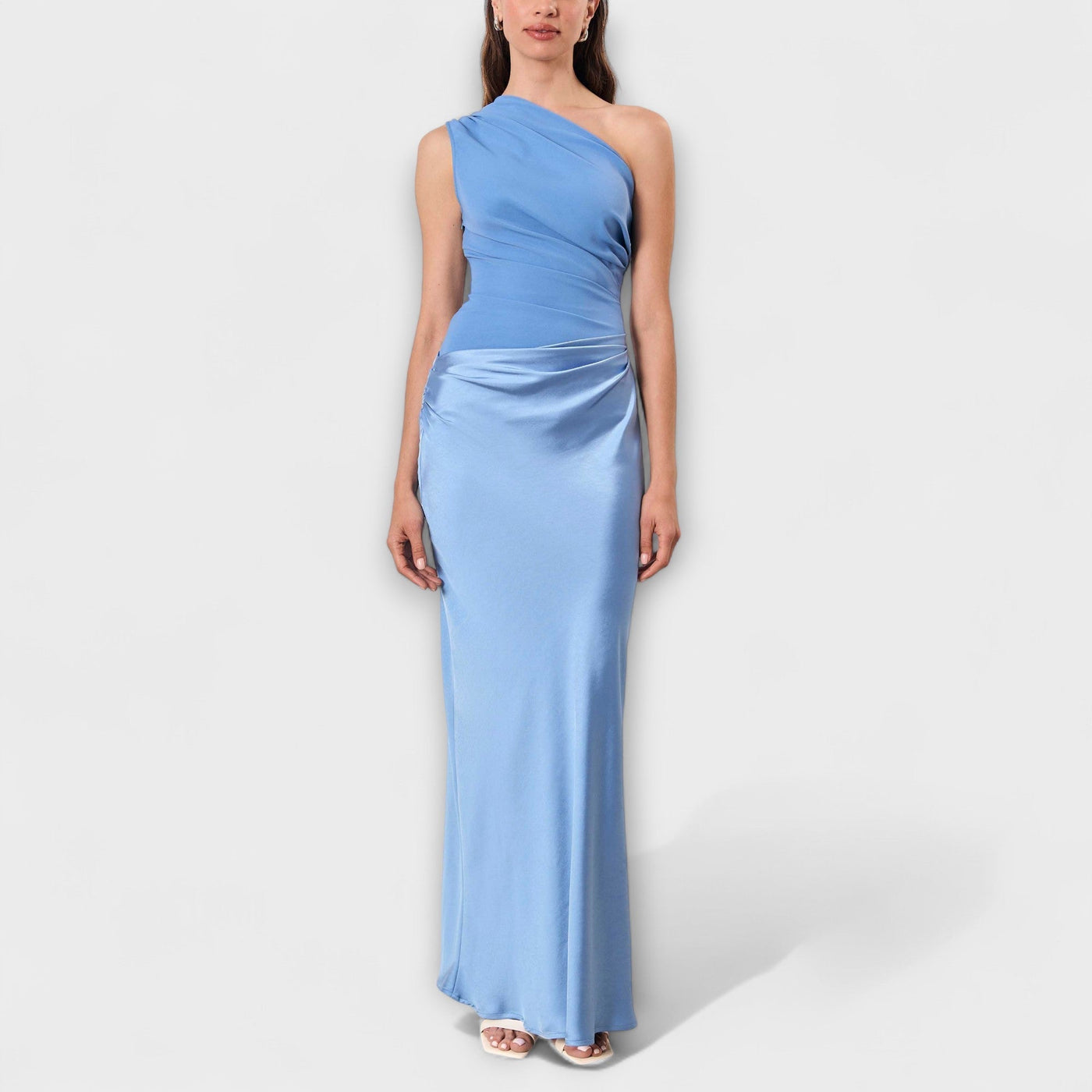 Aveline™ | One-Shoulder Pleated Maxi Dress