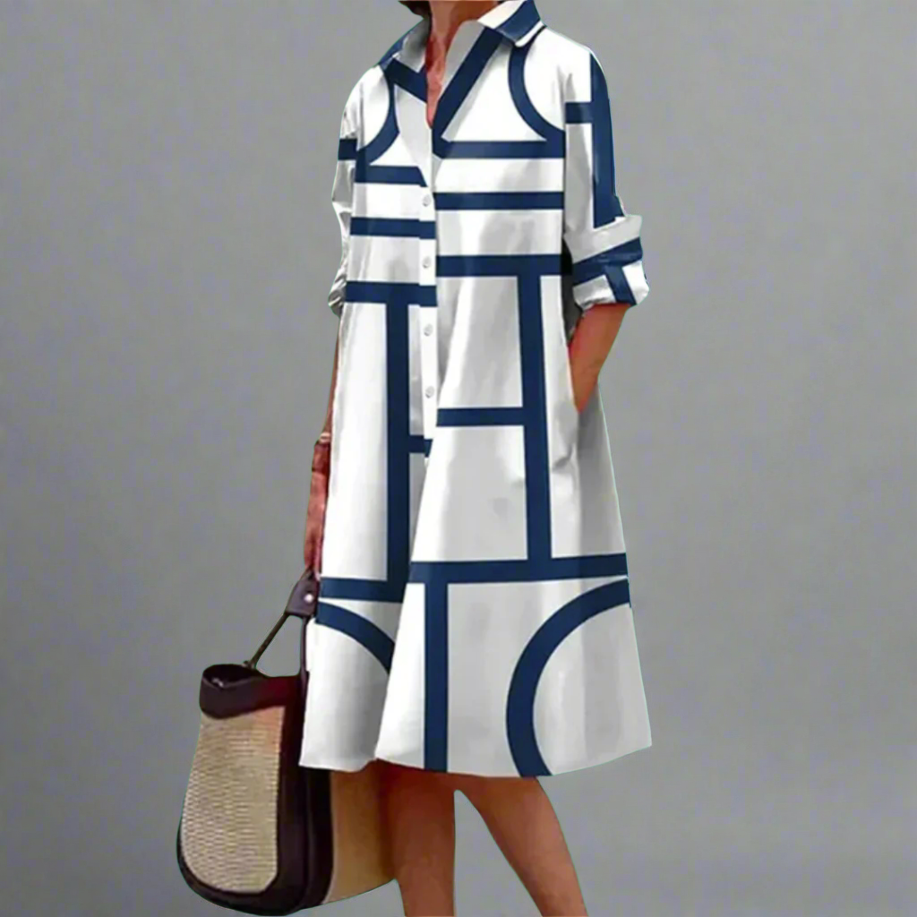 Diana – Tiered Midi Shirt Dress