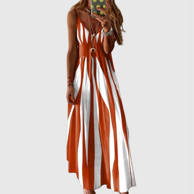 Ariella™ | Chic Striped Maxi Dress