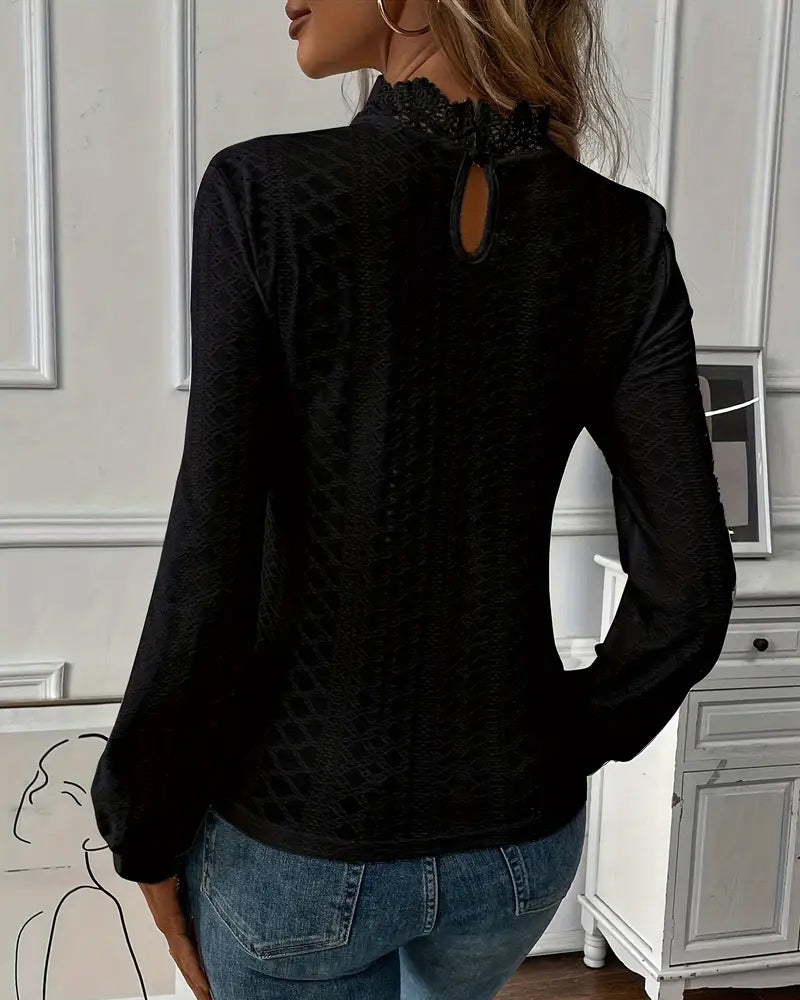 Corvessa™ | Classic Lace Long Sleeve Top
