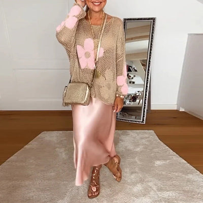 Vivara™ | Timeless Floral Knit Sweater