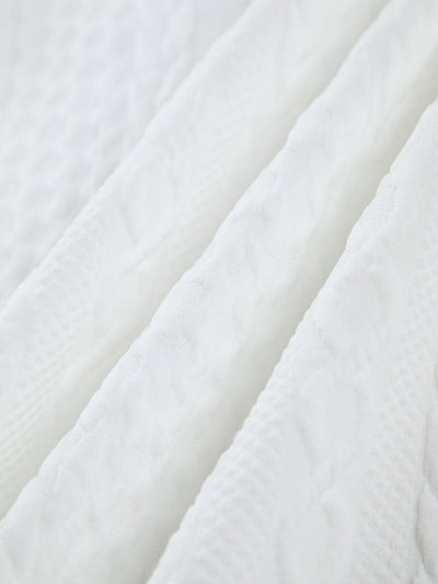 Lavine - Cable Knit Oversized Shirt