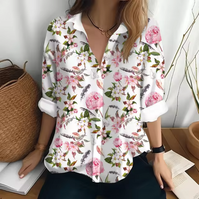 Fleur - Relaxed Floral Print Blouse