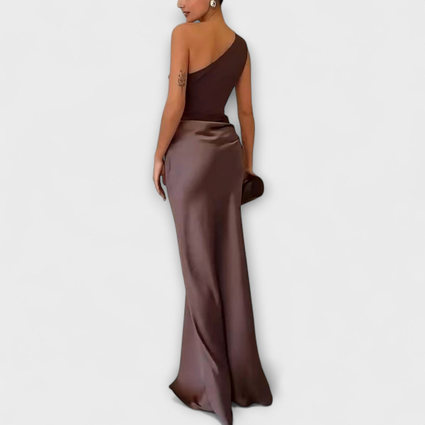 Aveline™ | One-Shoulder Pleated Maxi Dress