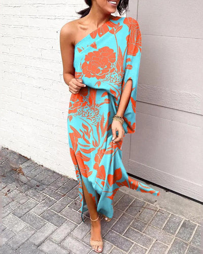 Lian - One-Shoulder Floral Maxi Dress