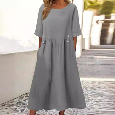 Helene - Summer Cotton-Linen Dress