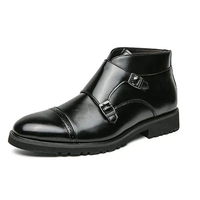 Parker | Leather Double Monk Strap Boots