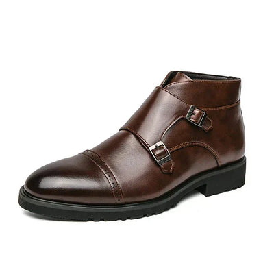 Parker | Leather Double Monk Strap Boots