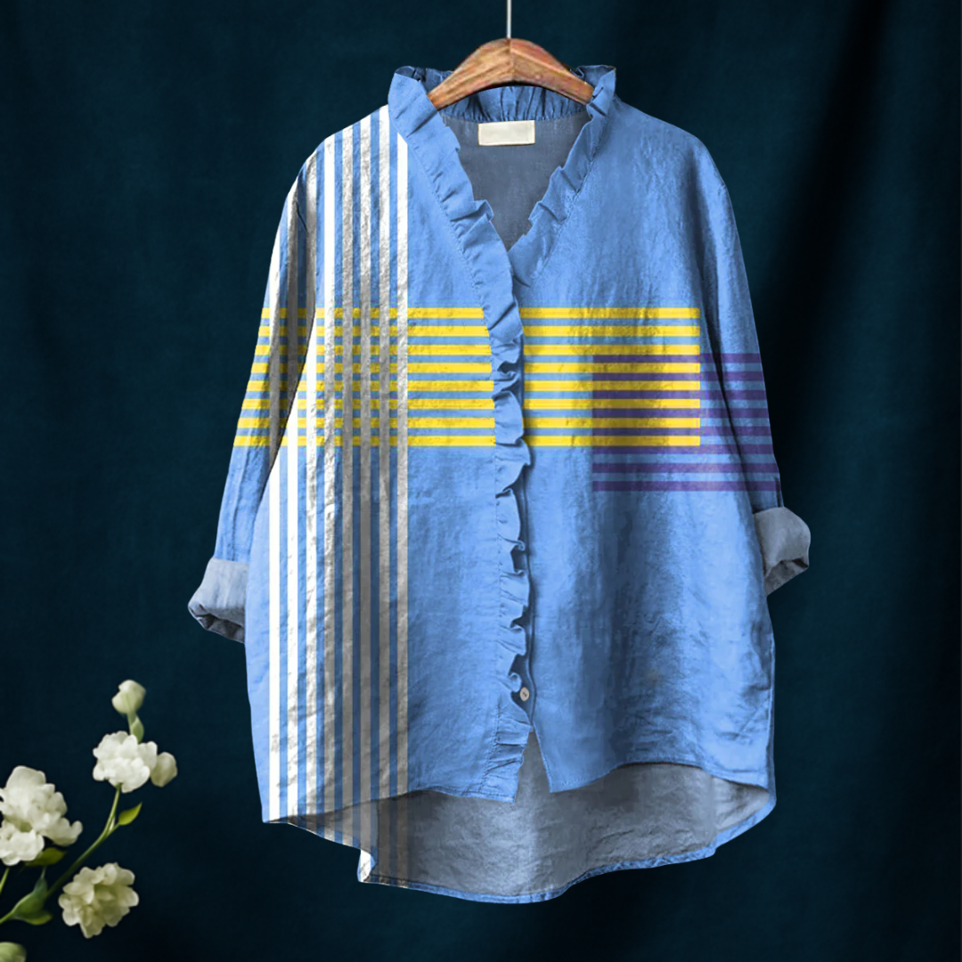 Margot – Pin-Tucked Linen Blouse