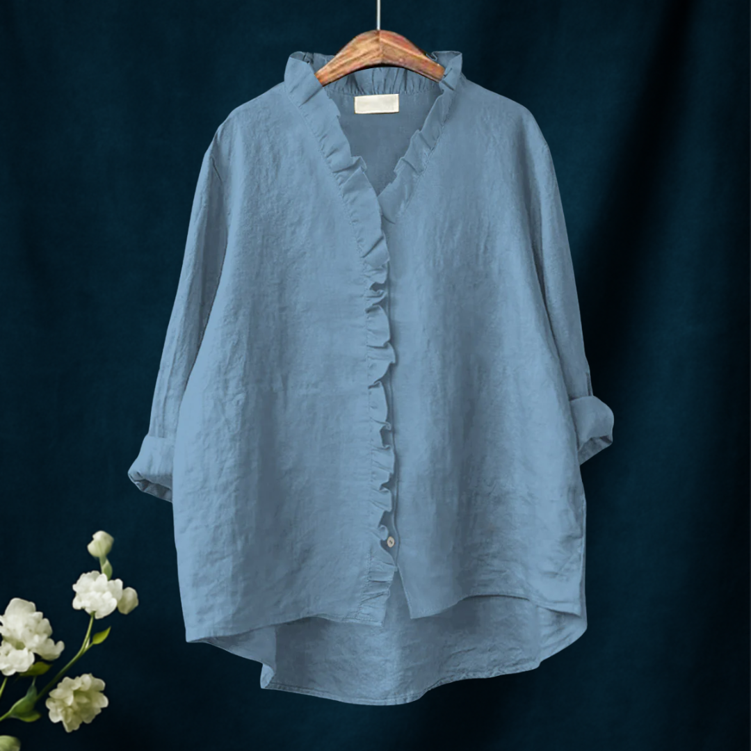Isla – Subtle Pleat Blouse