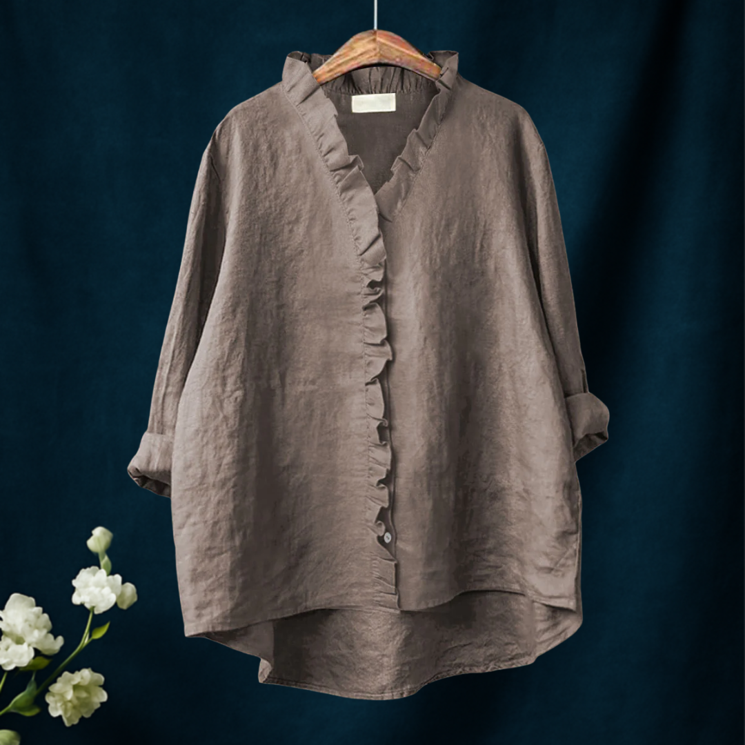 Isla – Subtle Pleat Blouse