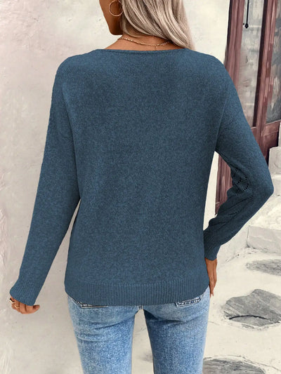Aubrielle™ V-Neck Knit Sweater
