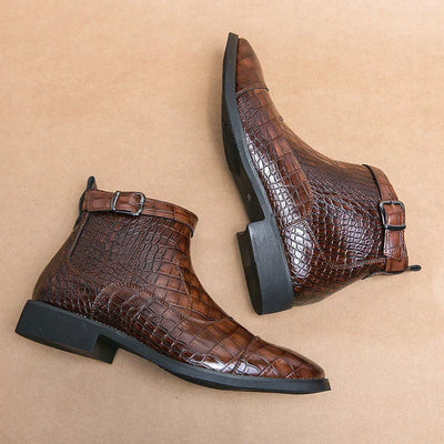 Dylan | Ankle Boots with Buckle Made of Synthetic Leather