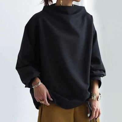 Eva – Relaxed High Neck Blouse