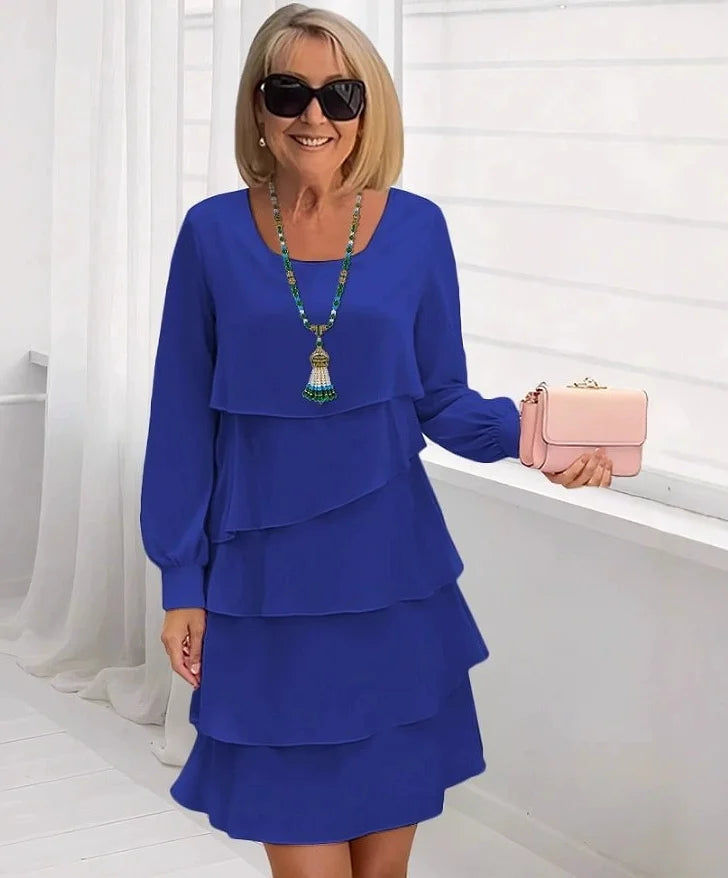 Mariselle™ | Elegant Tiered Midi Dress